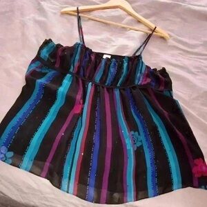 Striped Spaghetti Strap Top